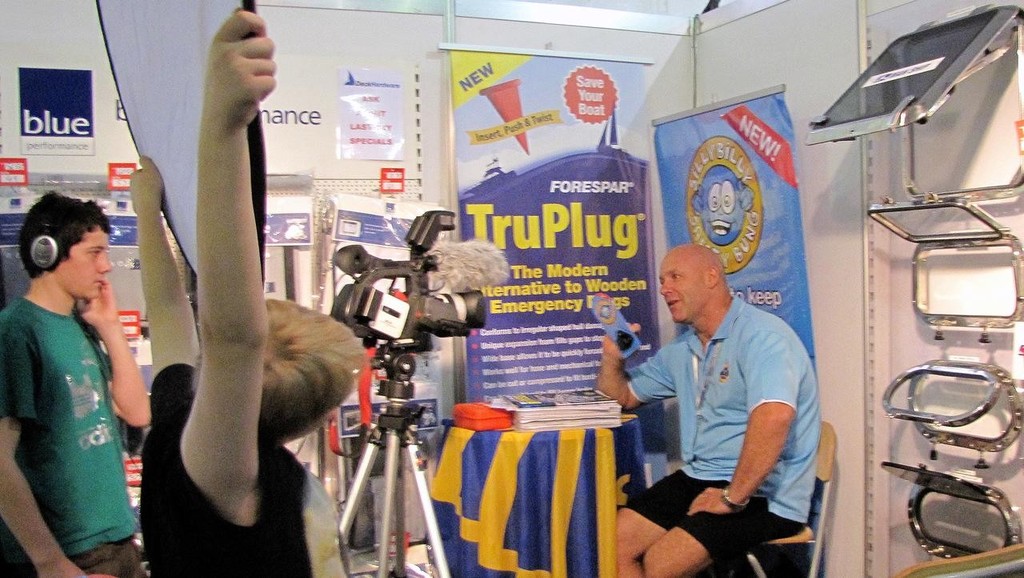Video media in action - Sanctuary Cove International Boat show 2010 © Steve Hall